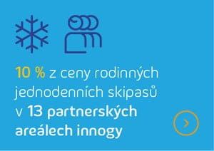 banner Sleva 10 % z ceny rodinných jednodenních skipasů v 13 partnerských lyžařských areálech innogy
