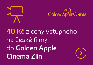 Sleva 40 Kč z ceny vstupenky na české filmy do Golden ‍Apple ‍Cinema ‍Zlín.
