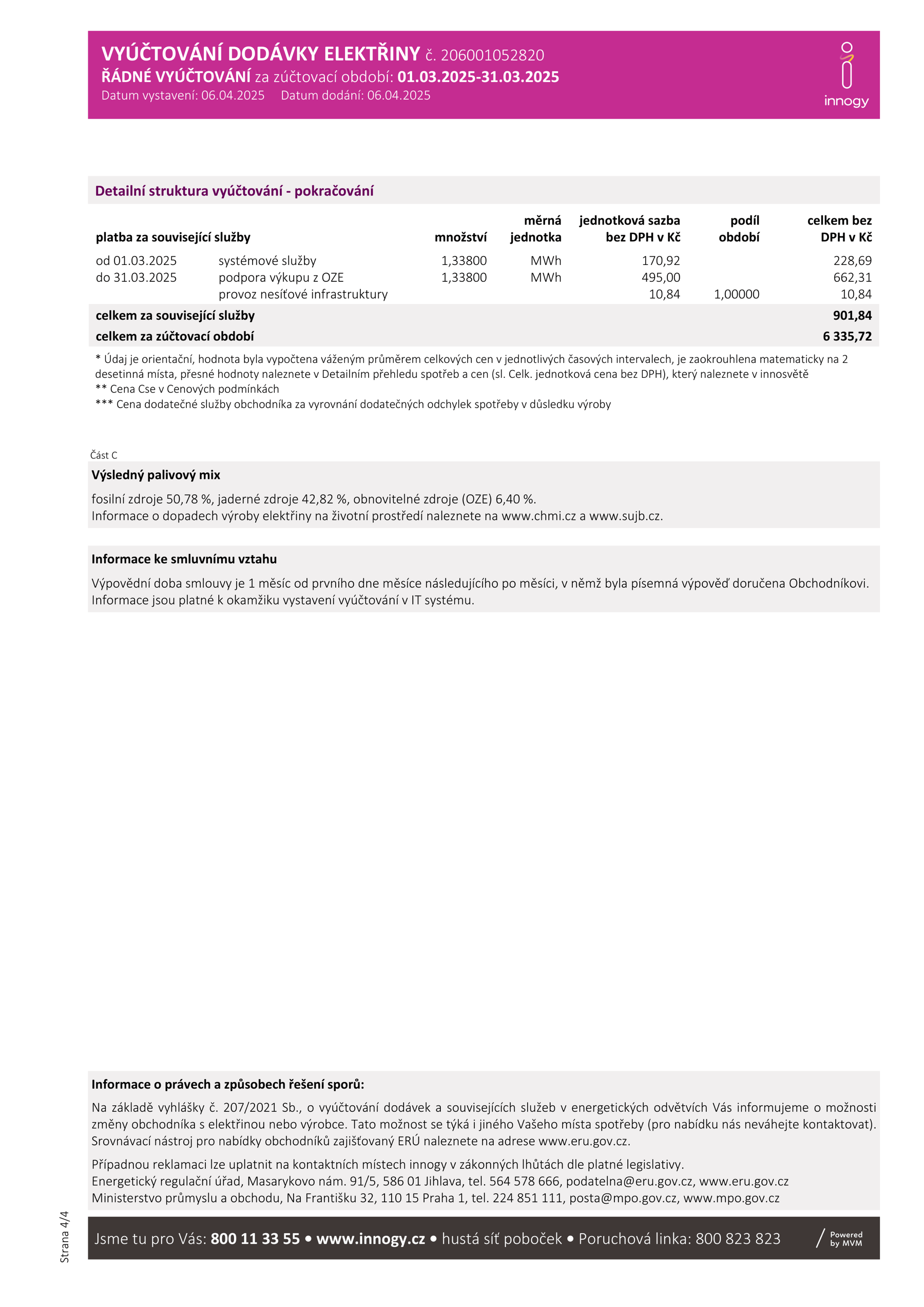 Průvodce fakturou pro domácnosti - elektřina s nedoplatkem - strana 4 z 7