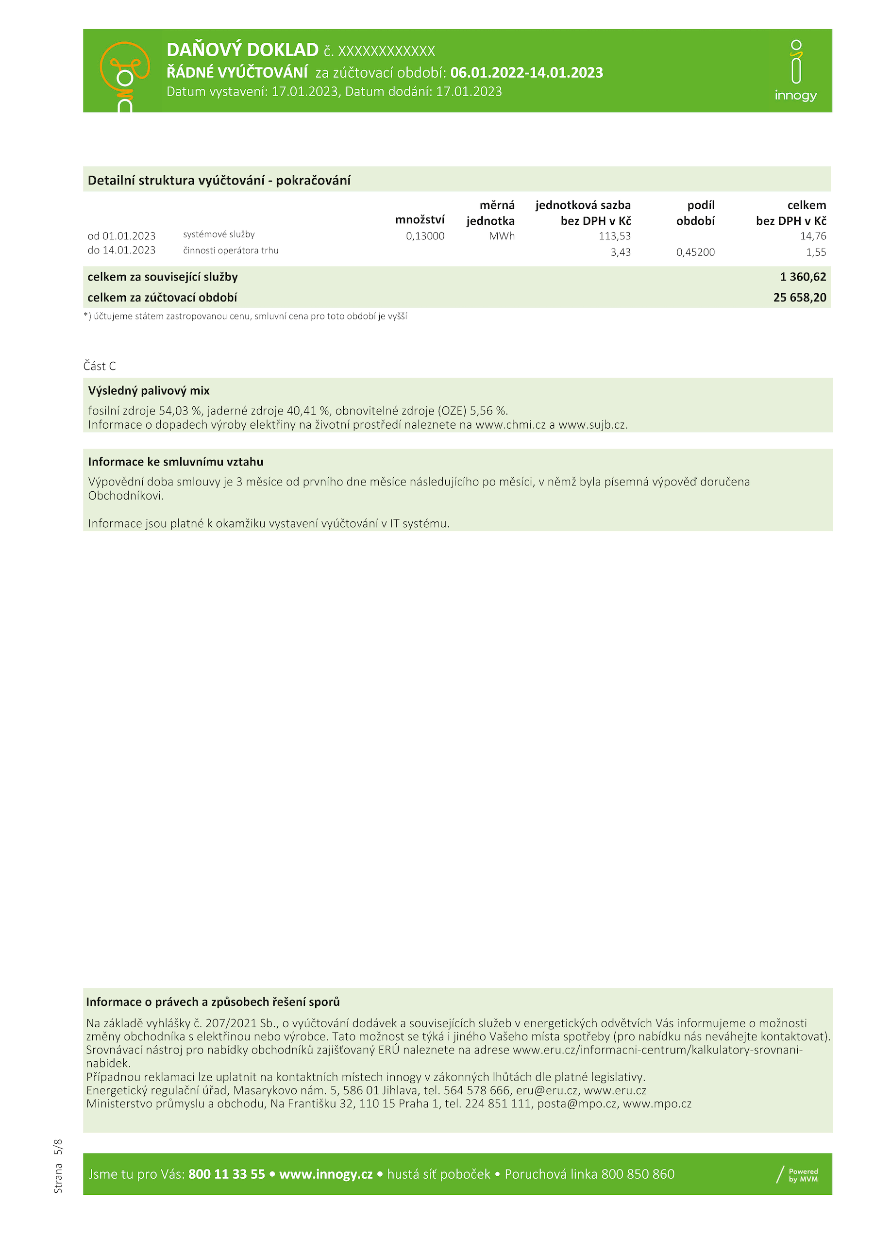 Průvodce fakturou pro podnikatele - elektřina s nedoplatkem - strana 5 z 8