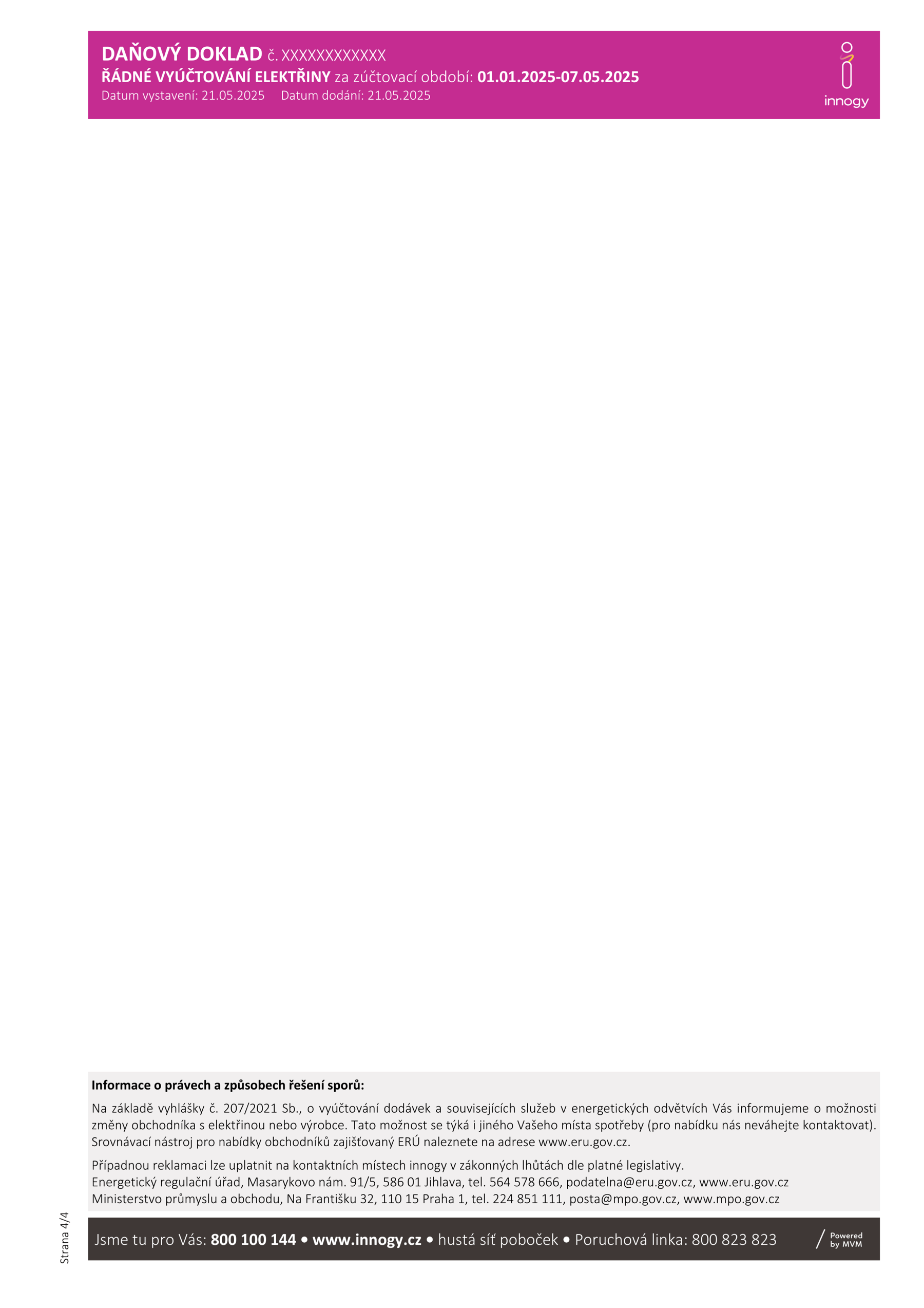 Průvodce fakturou pro podnikatele - elektřina s nedoplatkem - strana 4