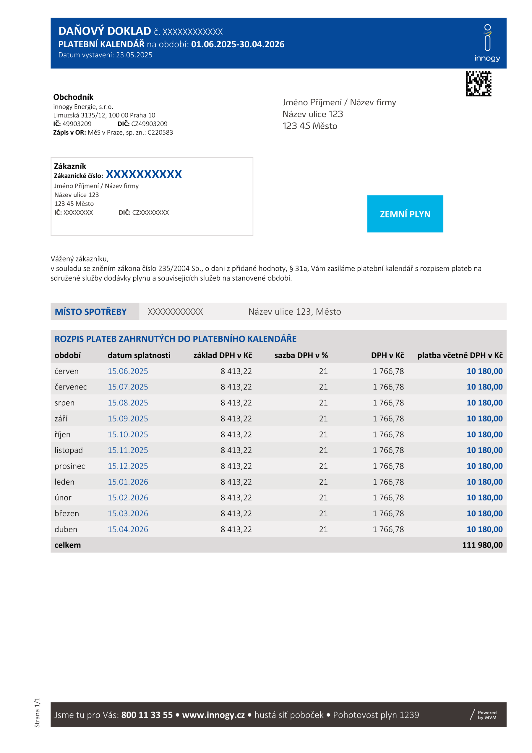 Průvodce fakturou pro podnikatele - plyn s přeplatkem - strana 7