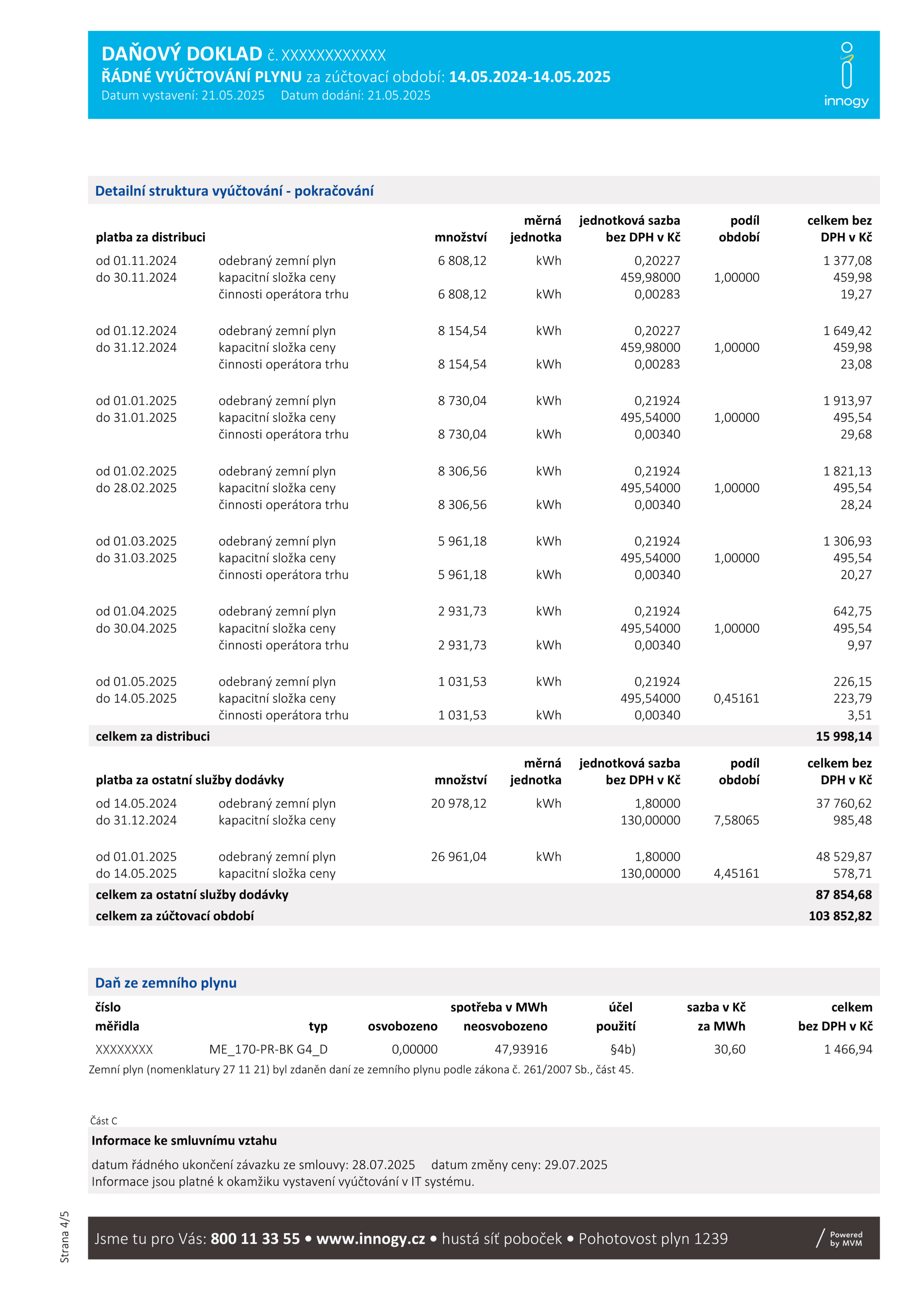 Průvodce fakturou pro podnikatele - plyn s přeplatkem - strana 4